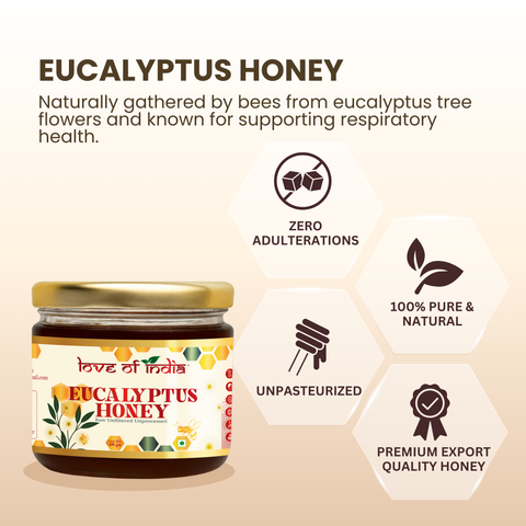 Eucalyptus Honey 400g | 100% Pure – Soothes Sore Throat & Supports Lungs