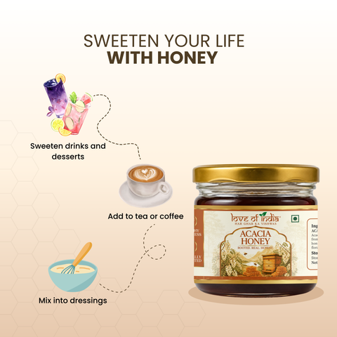 Rajasthan Acacia Honey 400g | 100% Pure– Light, Floral & Energy-Boosting