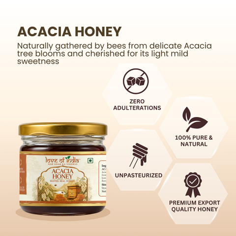 Rajasthan Acacia Honey 400g | 100% Pure– Light, Floral & Energy-Boosting