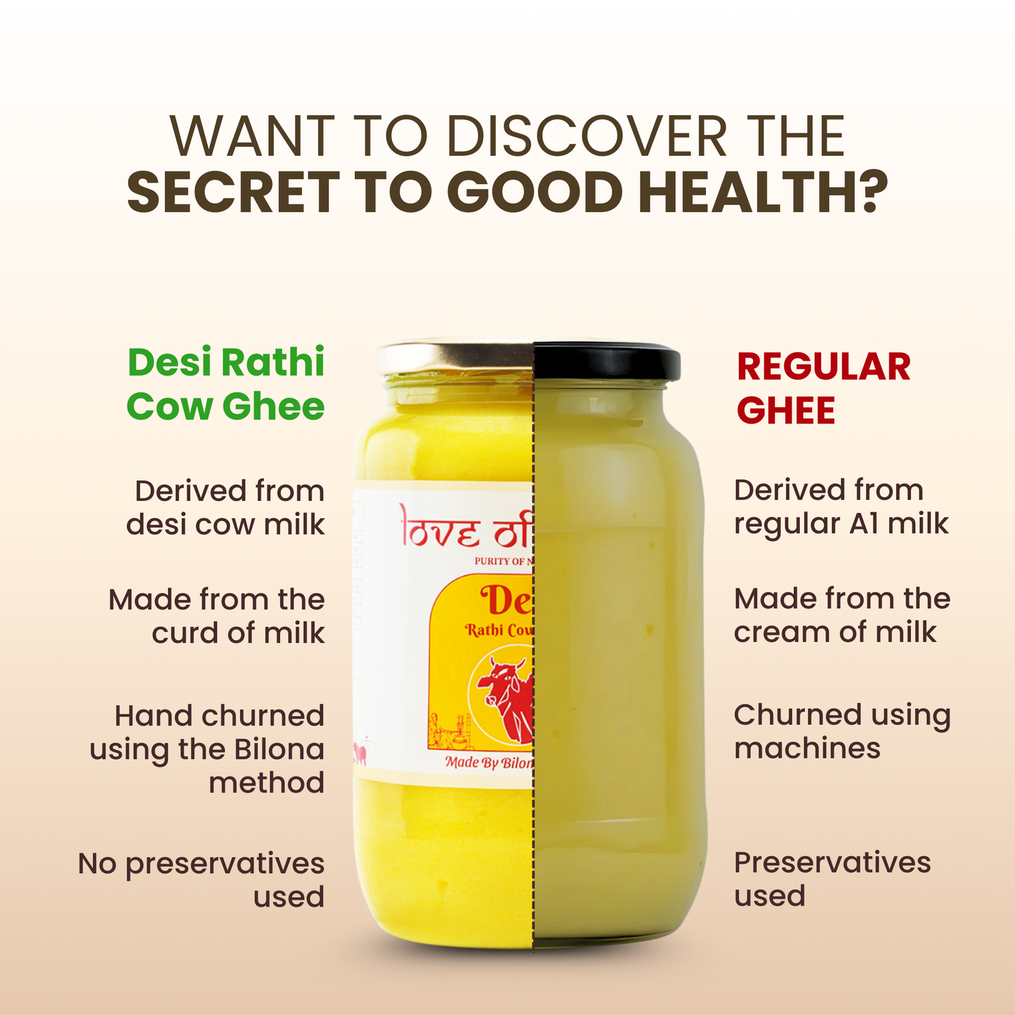 Desi Vedic Rathi Cow Ghee made by Bilona method