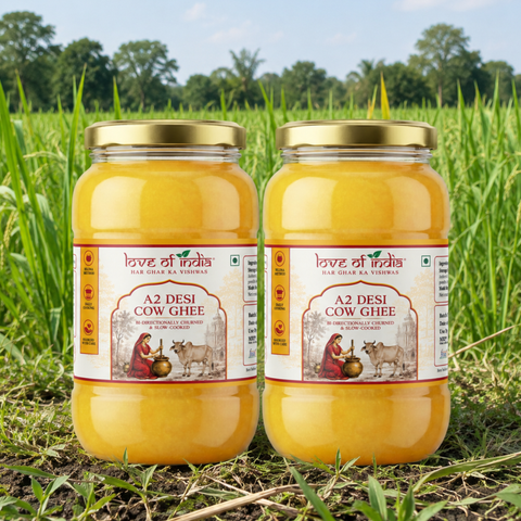 A2 Desi Cow Ghee – Bilona Method | Bi-Directionally Churned & Slow-Cooked