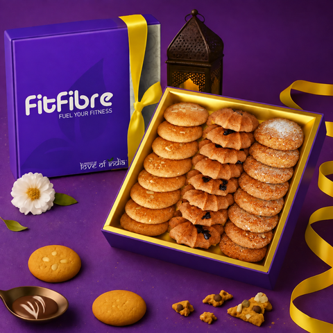 Cookie Gift Box – Oats, Coconut & Choco Chip Cookies (8 Pcs Each)
