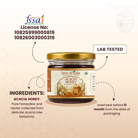 Rajasthan Acacia Honey 400g | 100% Pure– Light, Floral & Energy-Boosting