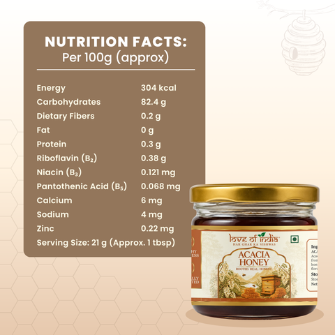 Rajasthan Acacia Honey 400g | 100% Pure– Light, Floral & Energy-Boosting
