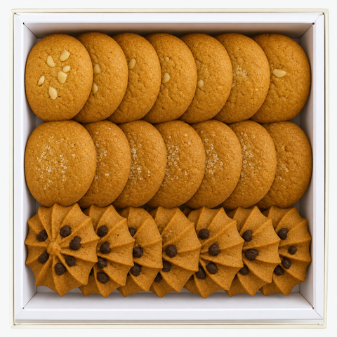 Cookie Gift Box – Oats, Coconut & Choco Chip Cookies (8 Pcs Each)