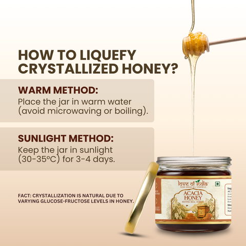 Rajasthan Acacia Honey 400g | 100% Pure– Light, Floral & Energy-Boosting