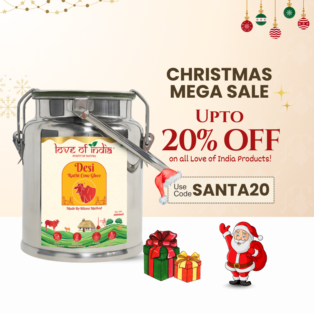 Desi Vedic Rathi Cow Ghee made by Bilona method | 5 Liter Desi Ghee Streel Can (Dolchi)