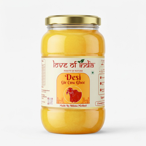 A2 Gir Cow Ghee – Bilona Method | Gujarat Sourced | 30 Litres of Milk, 1 Litre of Ghee