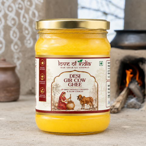 Love of India Desi Vedic Gir Cow Ghee made by Bilona method 500ml