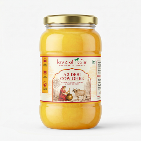 A2 Desi Cow Ghee – Bilona Method | Bi-Directionally Churned & Slow-Cooked