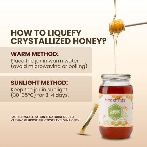 Saunf Honey (Fennel Raw Honey, Raw, Unfiltered, Unprocessed & Non-Pasteurised)