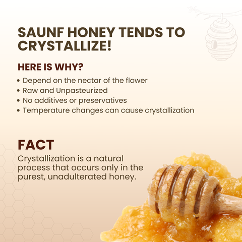Saunf Honey (Fennel Raw Honey, Raw, Unfiltered, Unprocessed & Non-Pasteurised)