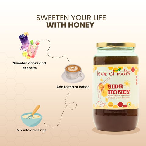 SIDR Honey (Raw, Unprocessed, Unfiltered, Pure & Premium Honey) Jujube Berry