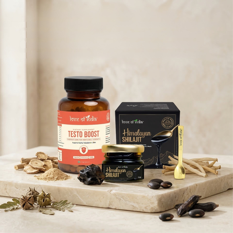 Pure Shilajit Resin + TestoBoost 60 Capsules - Vitality Combo