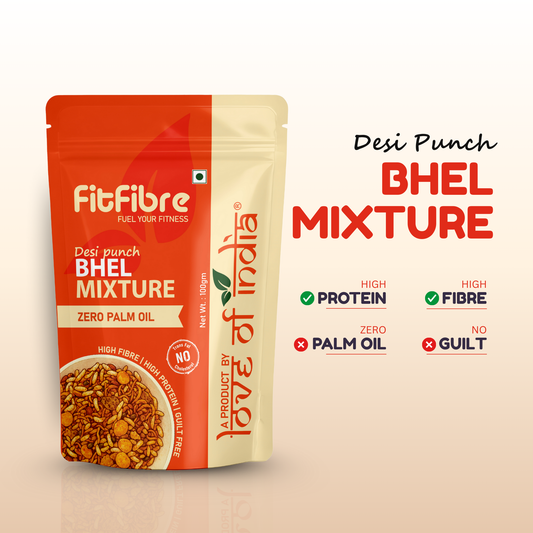 Desi Punch Bhel Mixture | High Fibre, High Protein Desi Snack