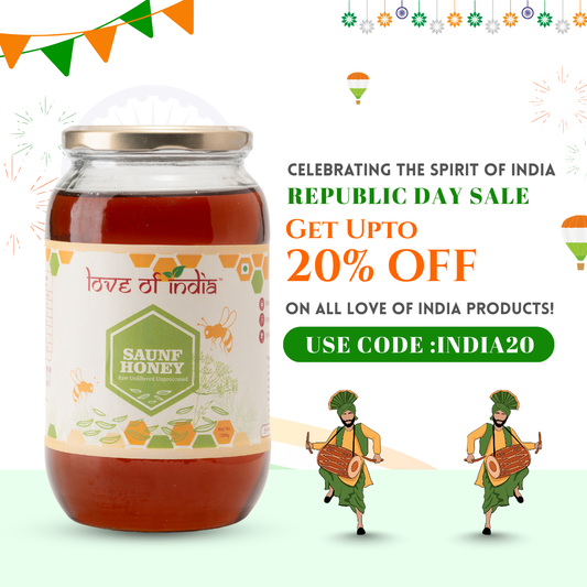 Saunf Honey (Fennel Raw Honey, Raw, Unfiltered, Unprocessed & Non-Pasteurised)