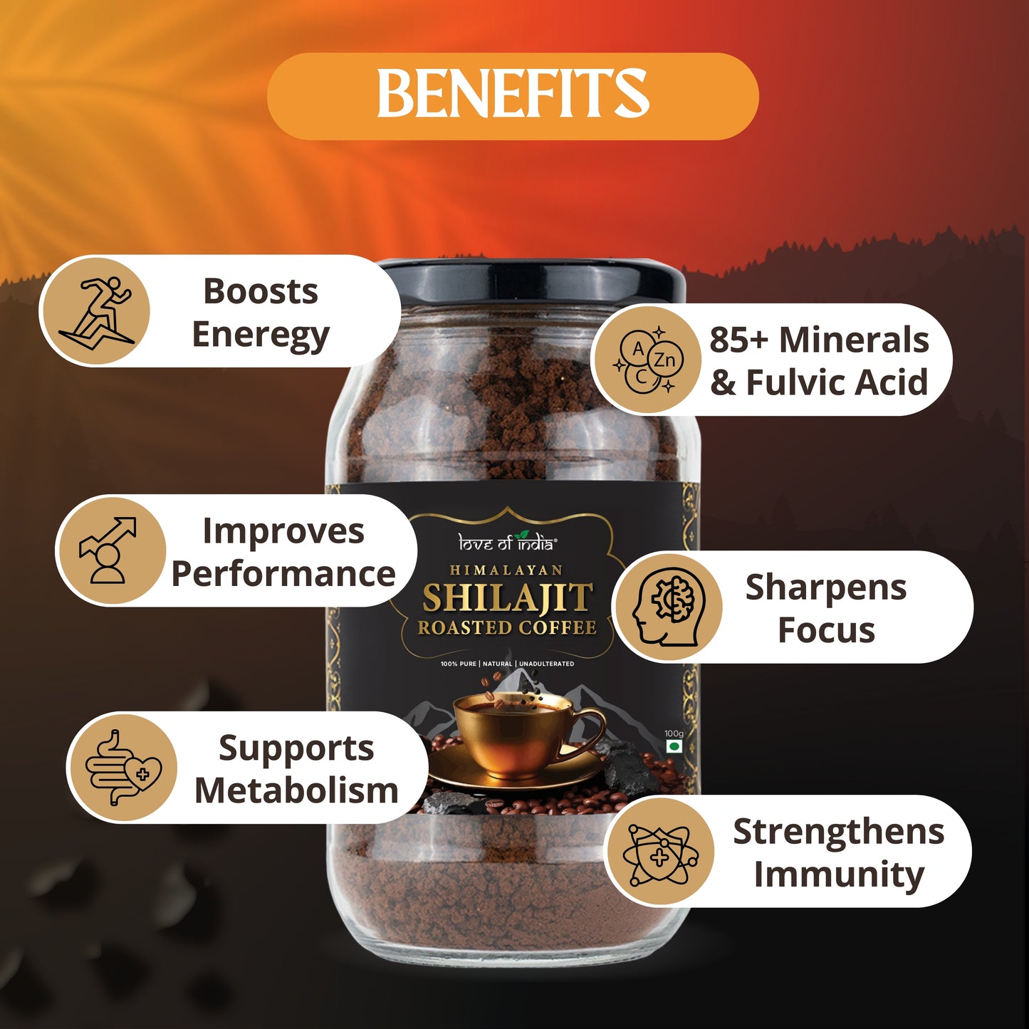 Himalayan Shilajit Roasted Premium Coffee by Love of India