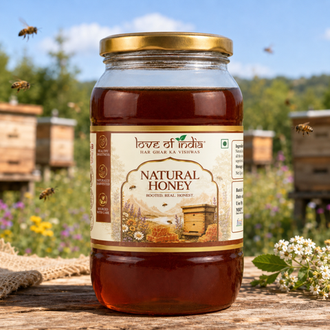 Natural Honey (Raw, Unfiltered, Unprocessed & Non-Pasteurised)
