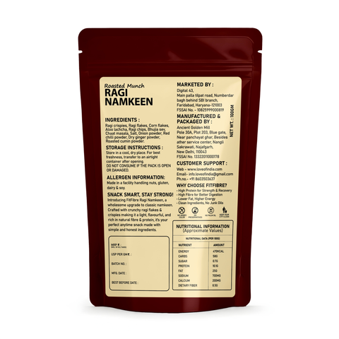 Roasted Munch Ragi Namkeen | High Fibre & High Protein