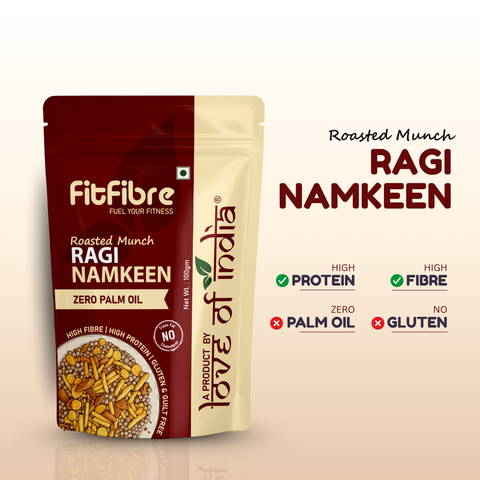 Roasted Munch Ragi Namkeen | High Fibre & High Protein