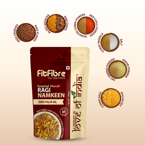 Roasted Munch Ragi Namkeen | High Fibre & High Protein