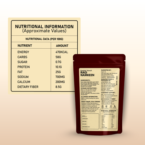 Roasted Munch Ragi Namkeen | High Fibre & High Protein