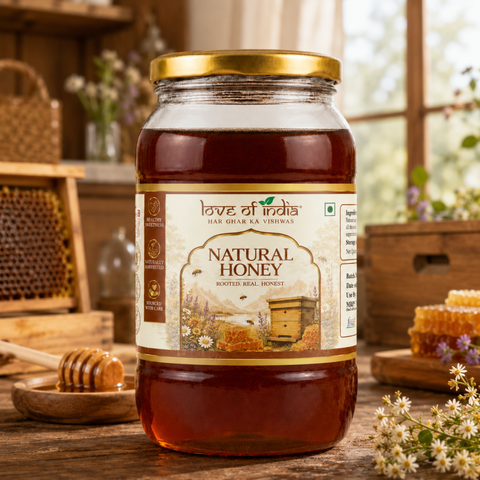 Natural Honey (Raw, Unfiltered, Unprocessed & Non-Pasteurised)