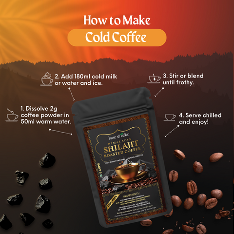 Himalayan Shilajit Roasted Premium Coffee Pack of 2 (10g each) | 10 cups