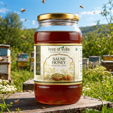 Saunf Honey (Fennel Raw Honey, Unfiltered, Unprocessed & Non-Pasteurised)