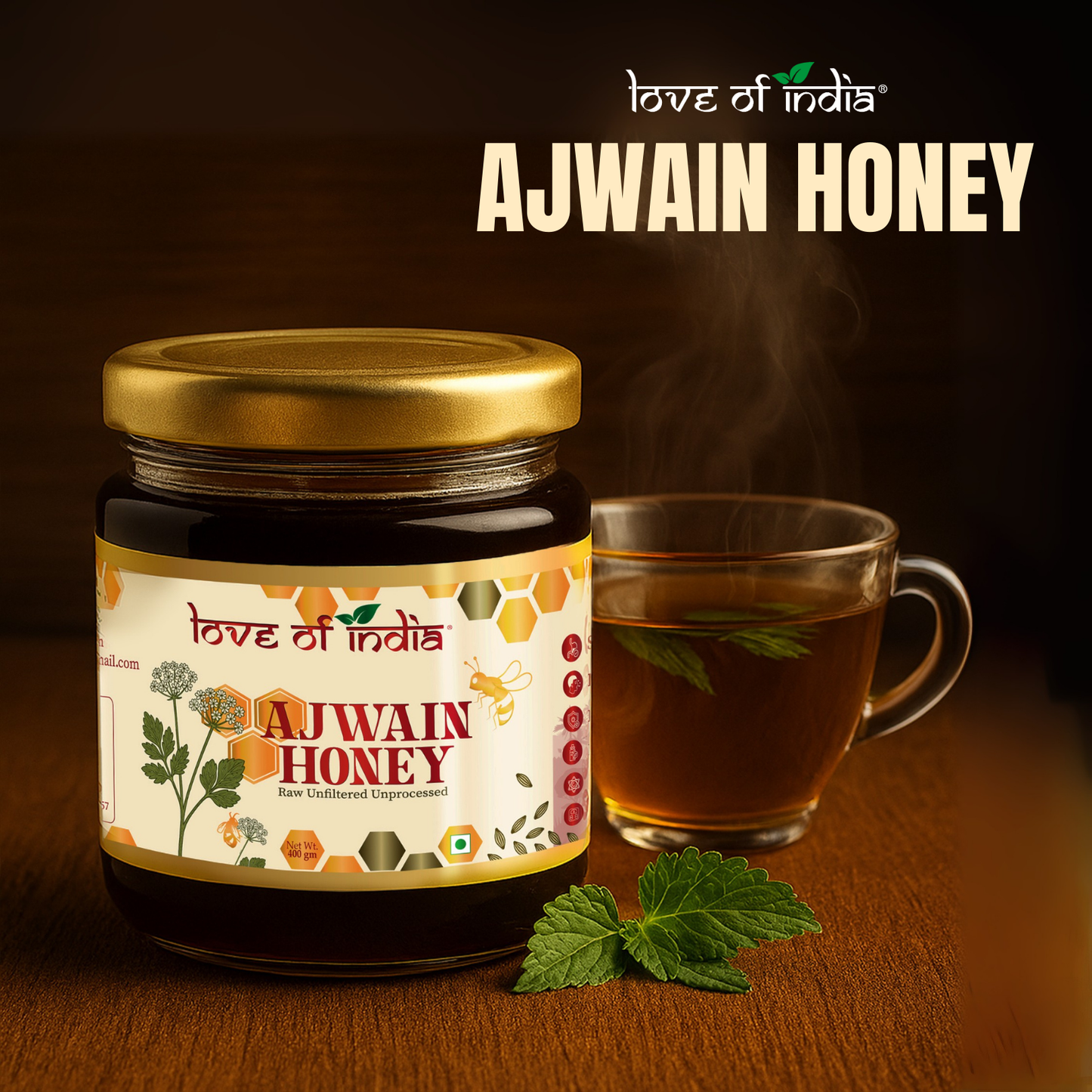 Ajwain Honey 400g | 100% Pure – Aids Digestion & Relieves Cough
