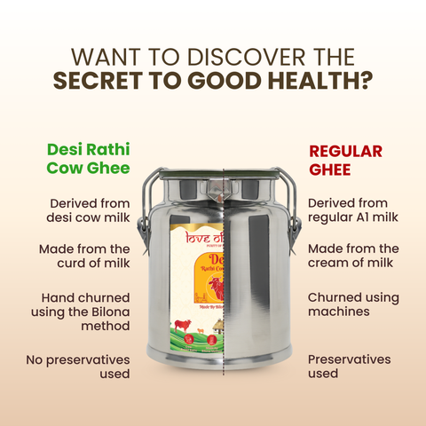 Desi Vedic Rathi Cow Ghee made by Bilona method | 5 Liter Desi Ghee Streel Can (Dolchi)