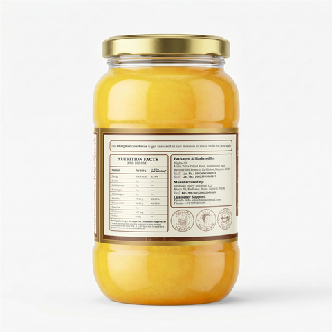 A2 Rathi Cow Ghee – Bilona Method | 30 Litres of Milk, 1 Litre of Ghee