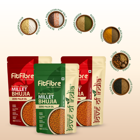 Assorted Millet Bhujia Combo Pack of 3