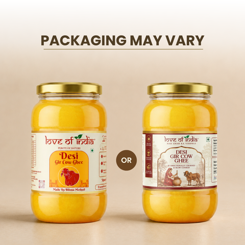 A2 Gir Cow Ghee – Bilona Method | Gujarat Sourced | 30 Litres of Milk, 1 Litre of Ghee