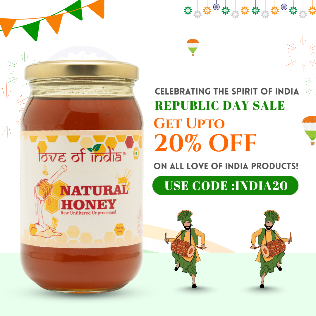 Natural Honey (Raw, Unfiltered, Unprocessed & Non-Pasteurised)