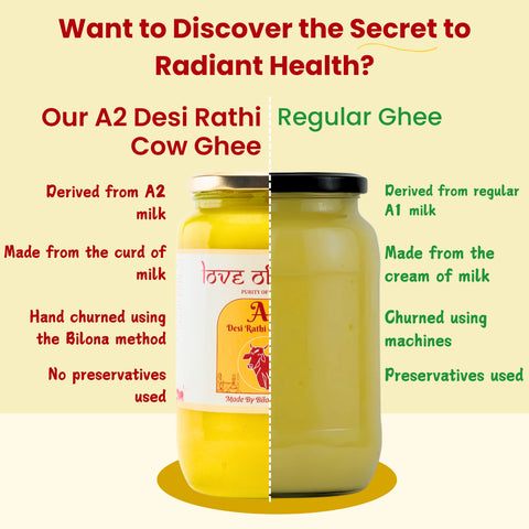 A2 Desi Vedic Rathi Cow Ghee 500ml with FREE Forest Honey 200gm
