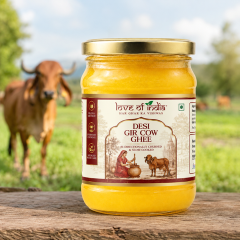 Love of India Desi Vedic Gir Cow Ghee made by Bilona method 500ml