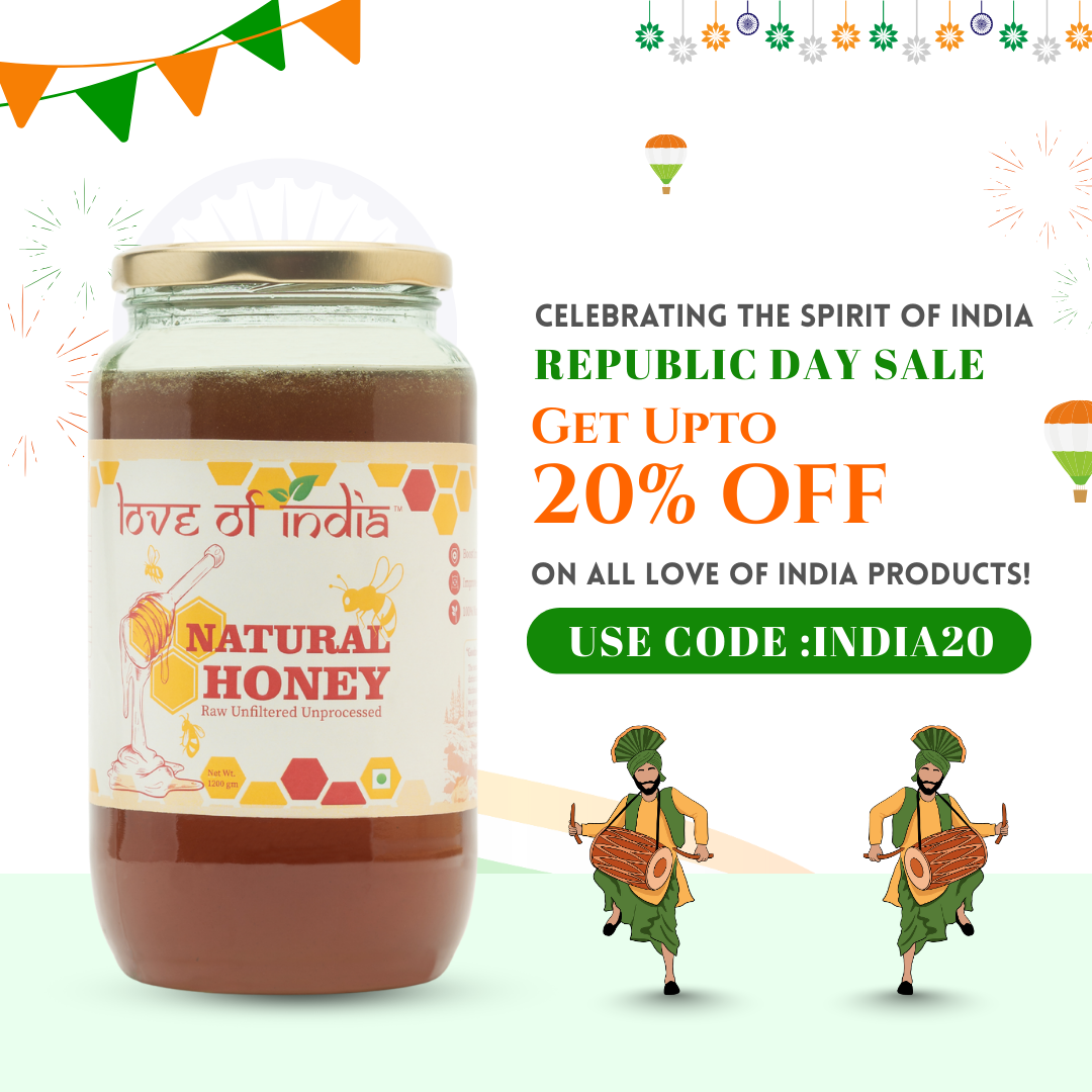 Natural Honey (Raw, Unfiltered, Unprocessed & Non-Pasteurised)
