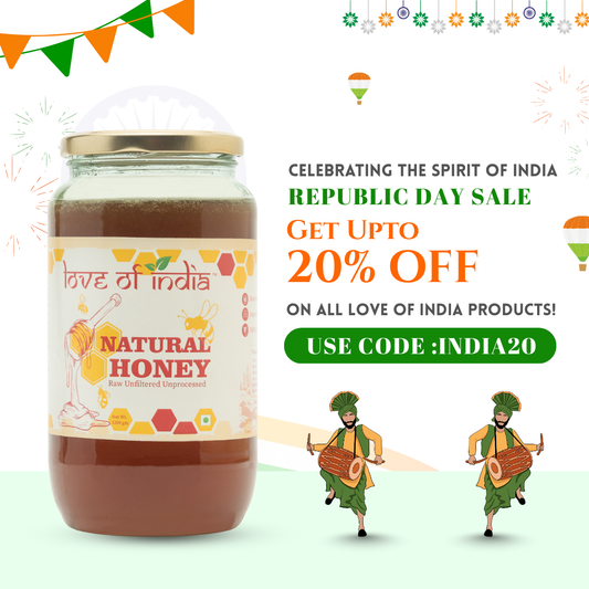 Natural Honey (Raw, Unfiltered, Unprocessed & Non-Pasteurised)