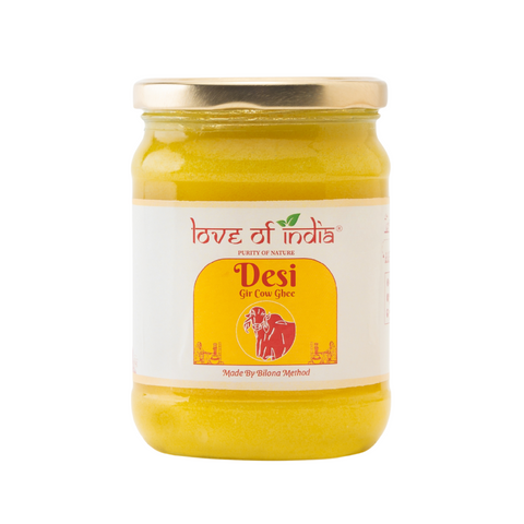 Love of India Desi Vedic Gir Cow Ghee made by Bilona method 500ml
