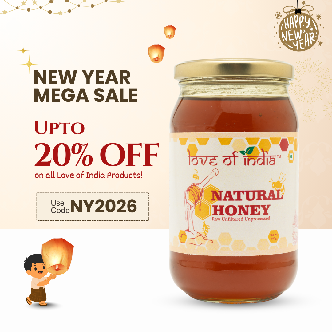 Natural Honey (Raw, Unfiltered, Unprocessed & Non-Pasteurised)