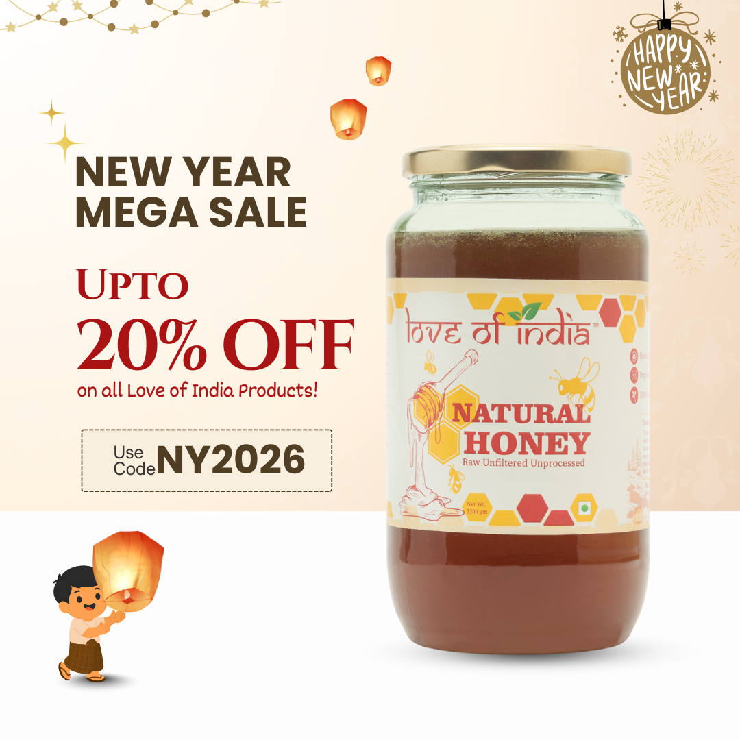 Natural Honey (Raw, Unfiltered, Unprocessed & Non-Pasteurised)