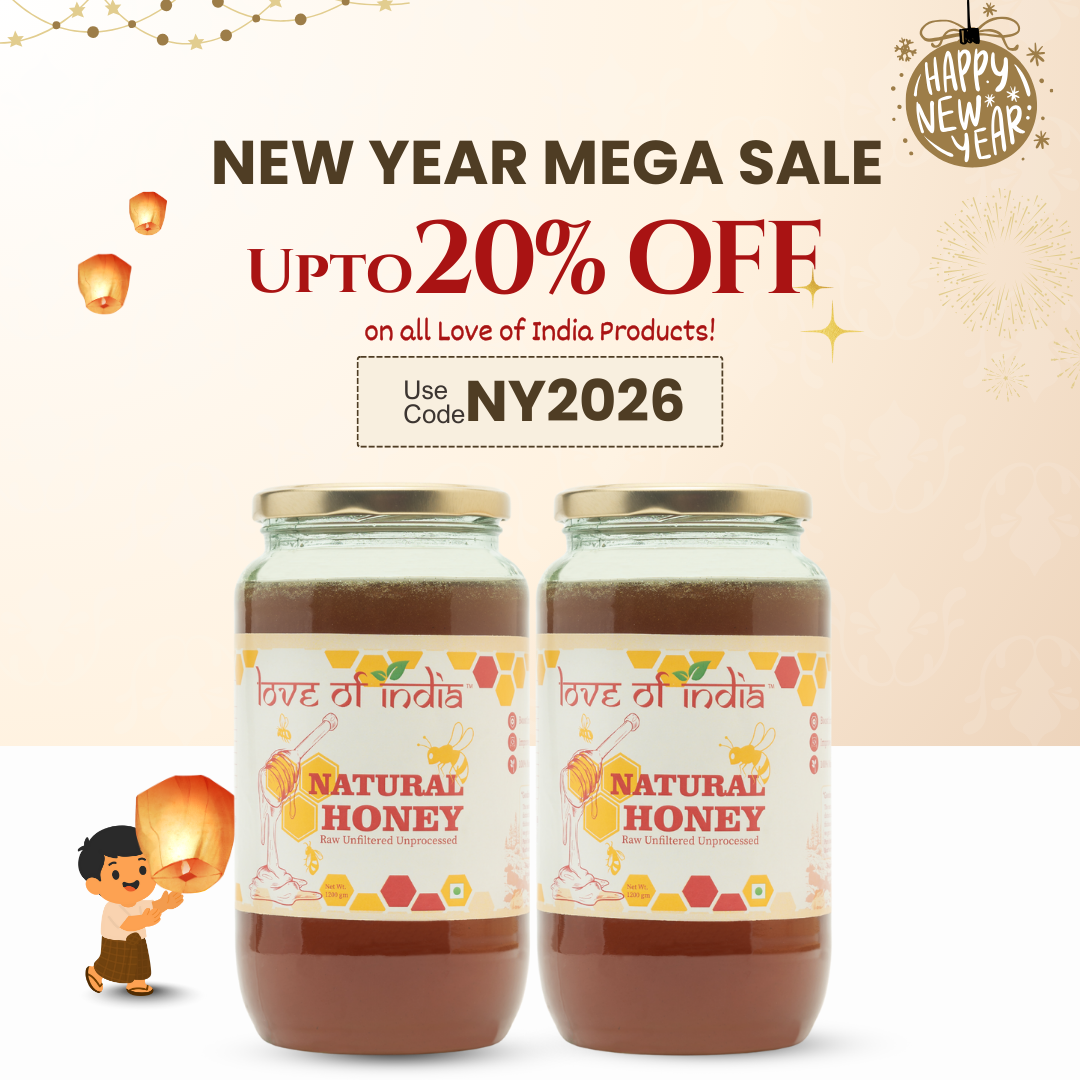 Natural Honey (Raw, Unfiltered, Unprocessed & Non-Pasteurised)