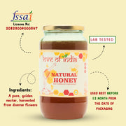 Natural Honey (Raw, Unfiltered, Unprocessed & Non-Pasteurised)