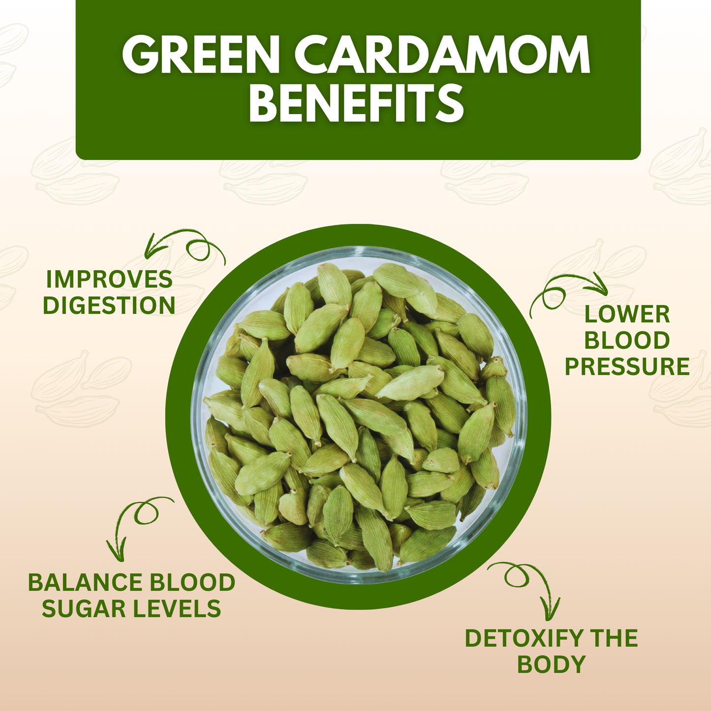 Organically Grown Green Cardamom (Elaichi) 7mm+ | Kerala (Idduki) | Premium Export Quality