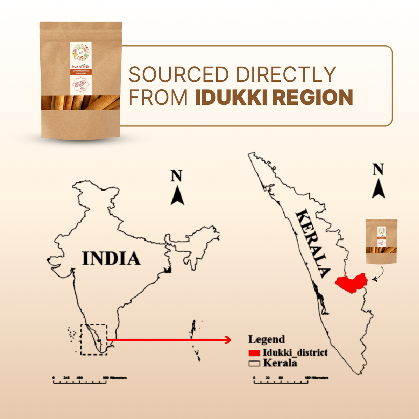 Organically Grown Cinnamon Roll (Dalchini) - 50gm | Premium Export Quality | Authentic & Natural Flavour