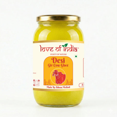 A2 Gir Cow Ghee - Bilona Method | Gujarat Sourced | 32 Litres of Milk, 1 Litre of Ghee