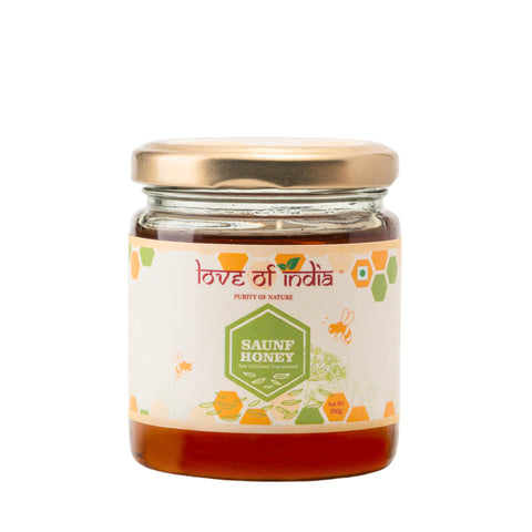 Saunf Honey (Fennel Raw Honey, Raw, Unfiltered, Unprocessed & Non-Pasteurised)