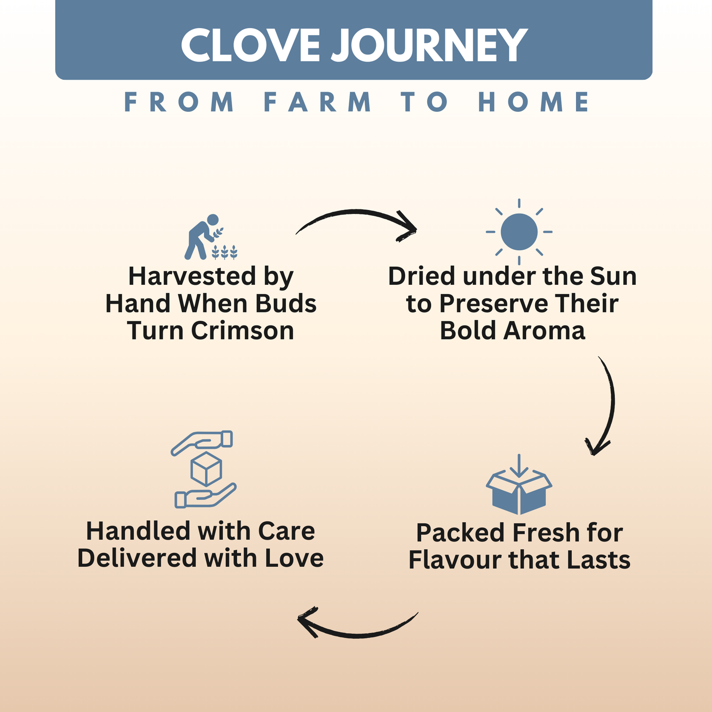 Organically Grown Clove (Laung) Golden Brown | Kerala (Idduki) | Premium Export Quality