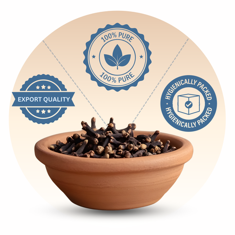 Organically Grown Clove (Laung) Golden Brown | Kerala (Idduki) | Premium Export Quality